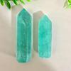Green Fluorite Quartz Crystal Tower - Polished Stone Column Ornament