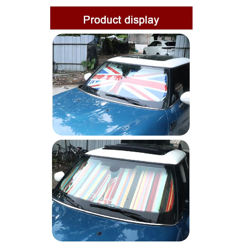 Car Windshield Sunshade Cover Blocks UV Ray Reflector For Mini Cooper One R50 R53 R56 R60 F55 F56 R58 R59 Front Window SunShadeWindshield Sunshades 1