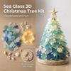 Layer Sea Glass Sea Glass Christmas Tree DIY Kit Tabletop Display DIY Craft DIY 3D Sea Glass Art Kit Coast and Christmas Series