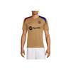Nike X Barcelona Football Club Dri-Fit FCB MNK DF STRK SS Top Breathable Pullover Short Sleeve Football Shirt Men Tops Brown FN9816-717