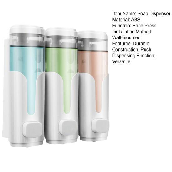 Dispensator Săpun Montat pe Perete Organizator Baie Șampon Balsam Gel de Duș Economisire Spațiu Pompa cu Buton Dispensator Lichid