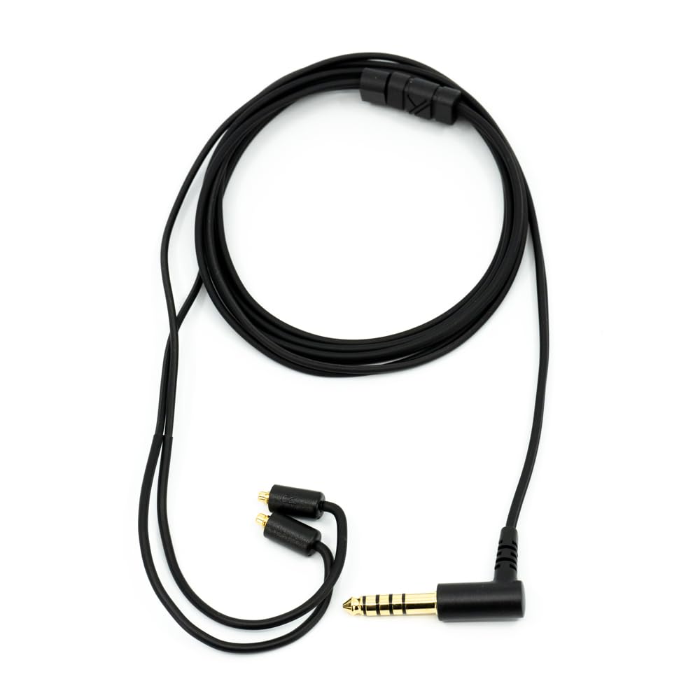 Maestraudio MAPro1000 Cable Connector Balanced Approximately 120cm OFC Cable for Earphones 4.4-MMCX [MMCX / 4.4mm Right-Angle Plug] 4-Core