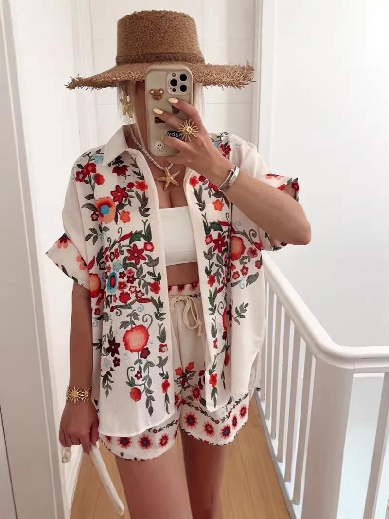 European & American Bohemian Linen Casual Fashion Suit 2025 S