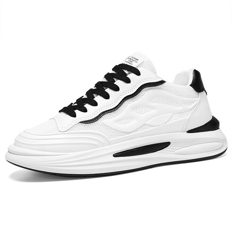 

Men s shoes spring and summer mesh breathable platform white shoes new student sports leisure jogging shoes heightening dad trendy shoes 39