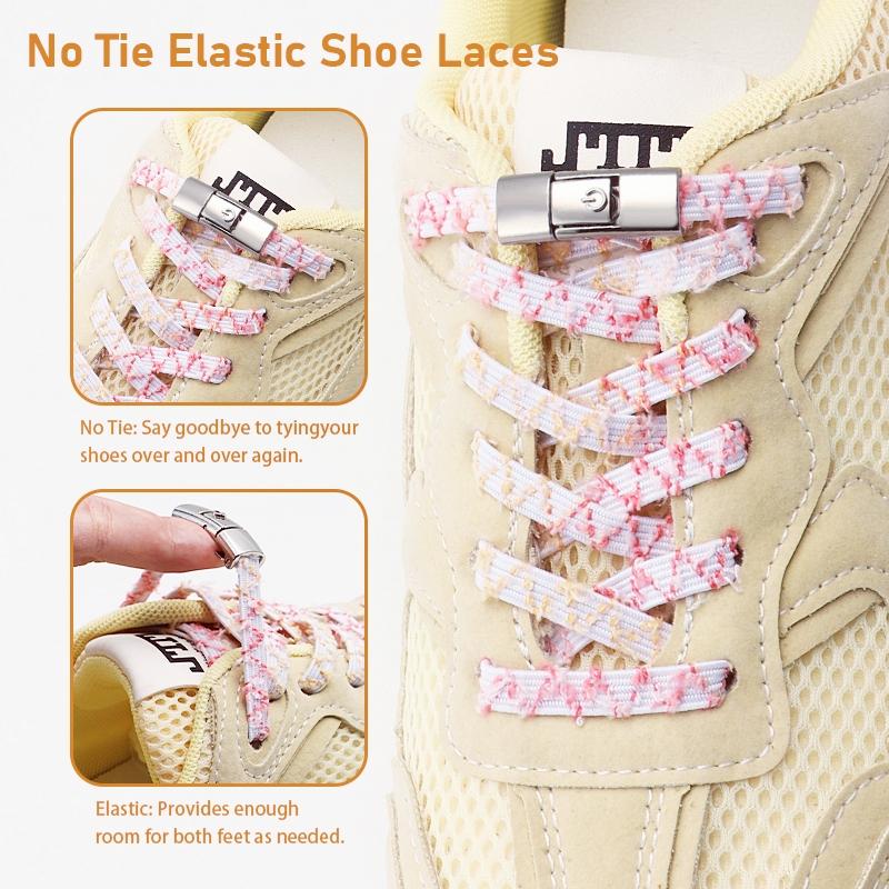Druckverschluss Metall Schnürsenkel-Clips Schnürsenkel ohne Binden Elastische Schnürsenkel-Endkappen Faulen Sneaker Schnürsenkel-Schlösser