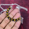 Tiger's Eye Handmade Gemstone  Necklace, 925 Solid Sterling Silver Beautiful Necklace Jewelry, Gift for Introverted