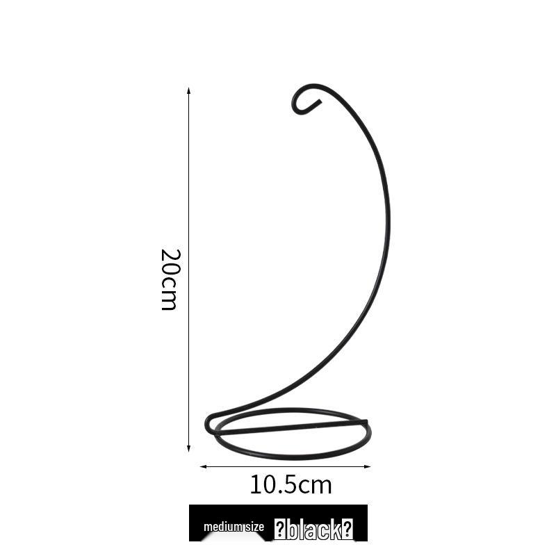 Modern Minimalist Hanging Glass Sphere with Iron Stand for Plants