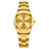 Waterdicht Mode Roestvrij Staal Dames Luminous Kwarts Horloge met Eenvoudige Band