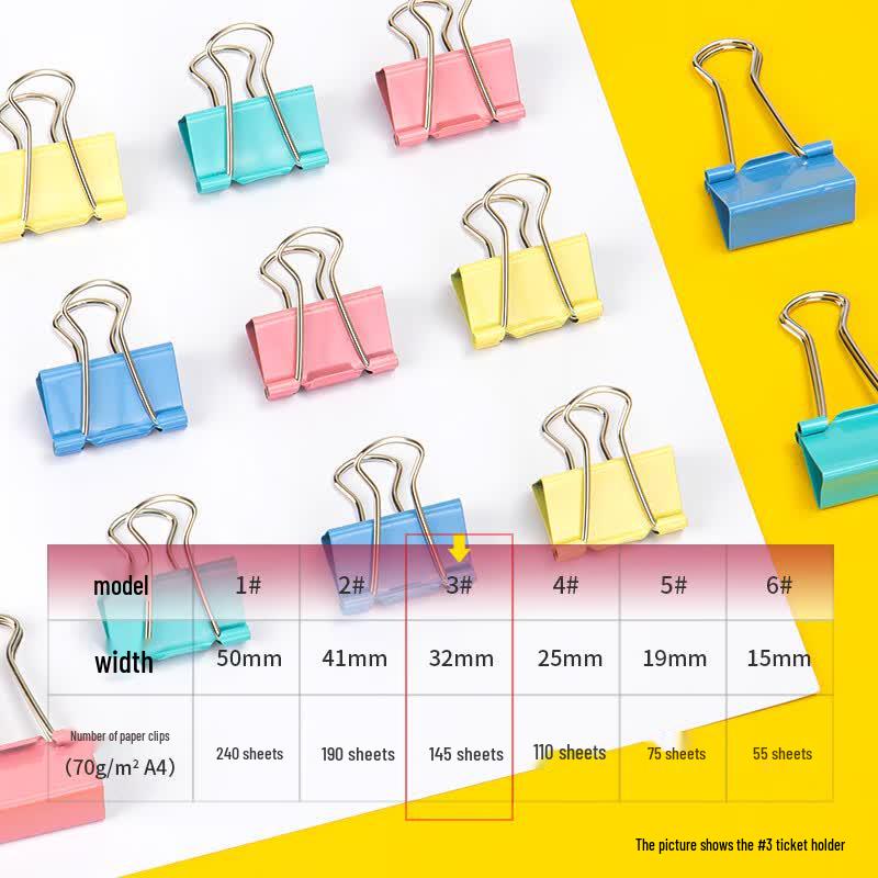 Deli 33424 Colored Binder Clips