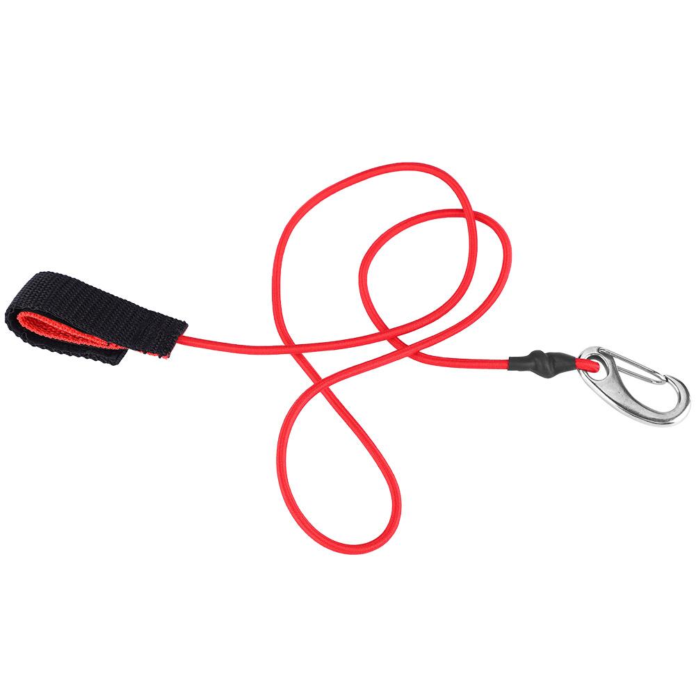 Elastic String Boating Kayak Paddle Safety Rod Leash with Carabiner for Paddling