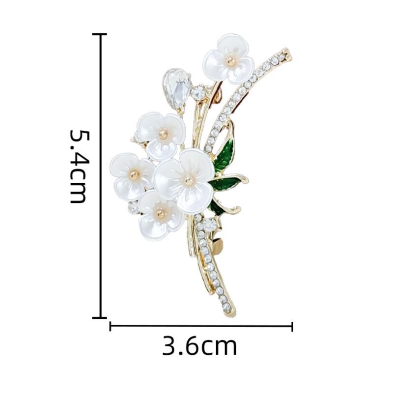 Broșă cu flori emailate la modă nouă pentru femei, cataramă pentru eșarfă de mătase high-end de nișă, corsaj pentru îmbrăcăminte pentru costum antiușor