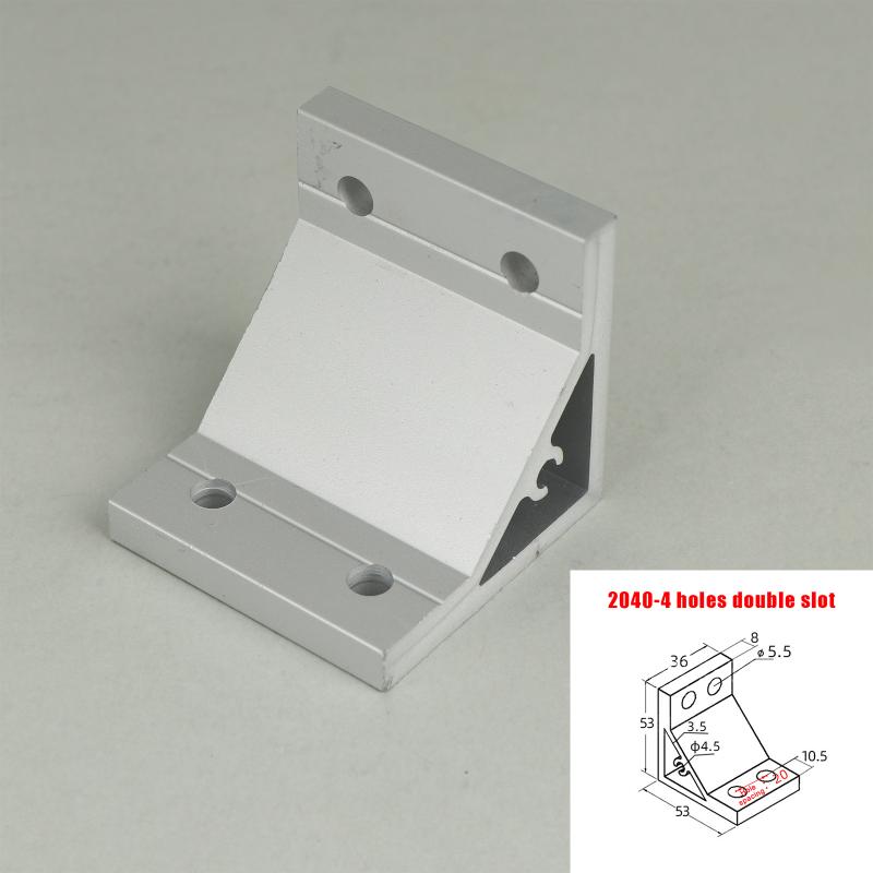 2Pcs 90 Degree Corner Angle Bracket 2020 3030 4040 4545 5050 6060 Single-Slot/Dual-Slot Aluminum Profile Connection Joint