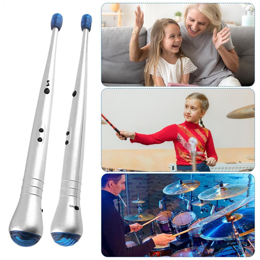 Elektrické vzduchové bubenické paličky 1 pár Elektronické digitální rockové paličky Vzduchové bubny Rockový rytmický stick se zvukem pro děti