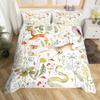 Cute Animals Duvet Cover Bear Hedgehog Bedding Set For Kids Boys Girls Pumpkin Mushroom Leaf Comforter Cover Autumn Quilt Cover