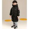 Autumn Winter Children's Coat Boys Jacket Solid Color Long Style Keep Warm Hooded Coat for Kids