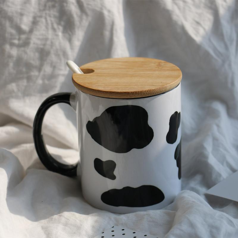 Creative Cartoon Large Capacity Mug Cow Ceramic Water Cup Milk Cup Coffee Cup Juice Cup