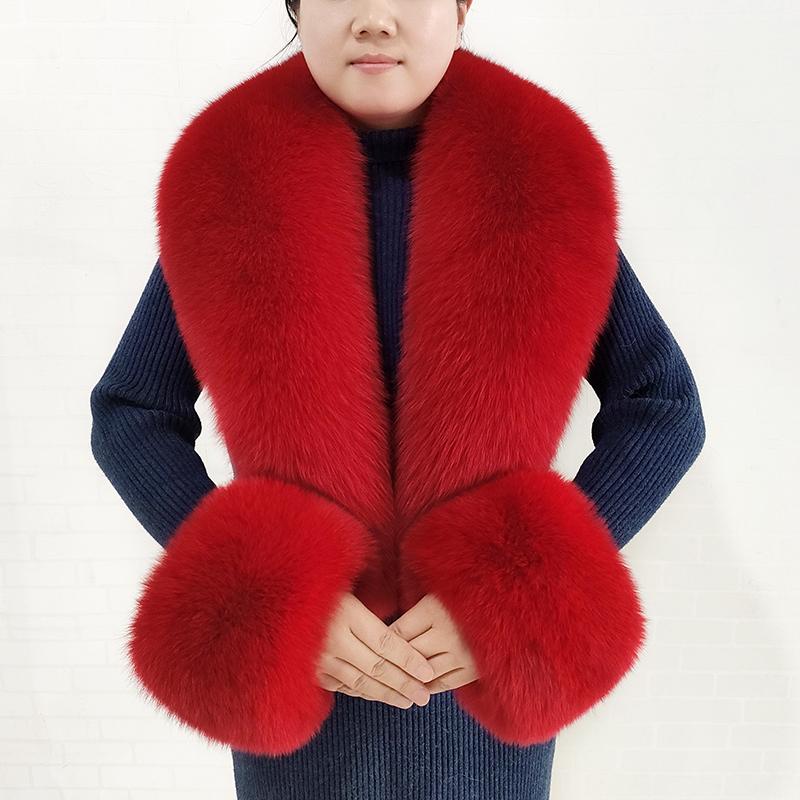 Winter Natural Fox Fur Scarf And