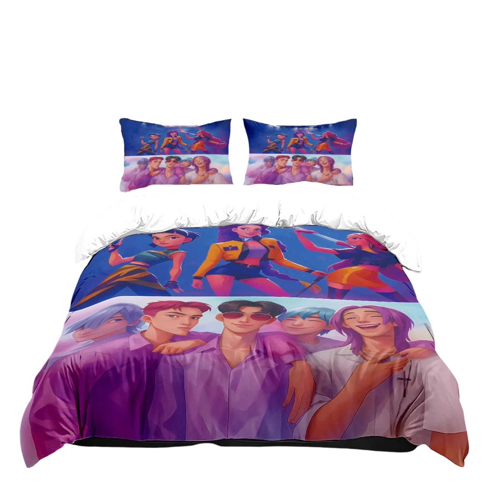 

Three Piece Duvet Cover With Digital Printing Kit, Brushed Pillowcase, Duvet Cover One Size