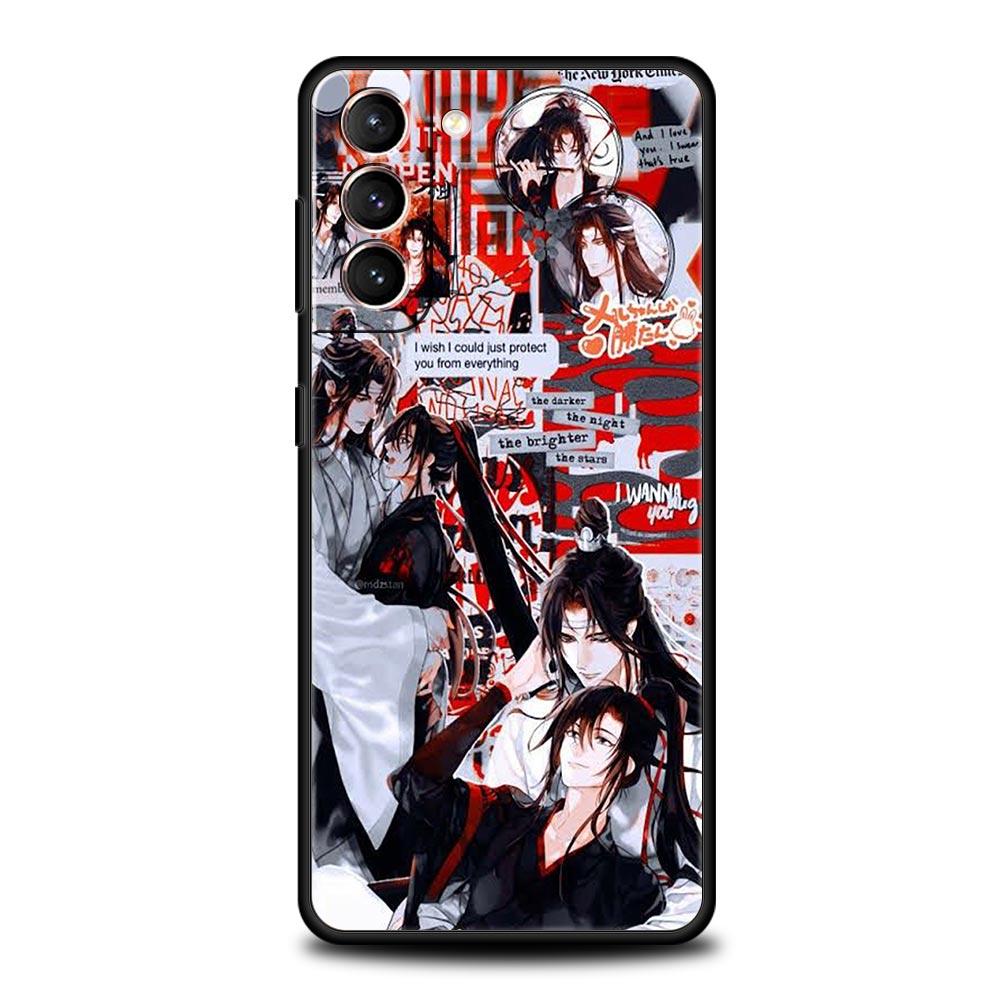 Anime Mo Dao Zu Shi MDZS Phone Case For Samsung Galaxy S22 S21 S20 Ultra FE 5G S10E S10 S9 S24 Plus S23 Cover Black
