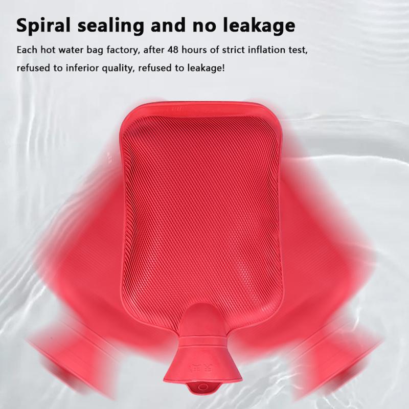 1500/1000Ml Thick  Water Bottles Portable Rubber Winter Warm  Water Bag Hand Warmer Water Filled Silicone  Water Bag