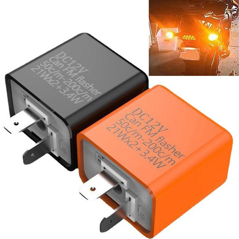 Motorcycle LED Flashing Relay Electronic Frequency LED Moto Blinker Turn Signal Light Adjustable Motorcycle Relay Accessories