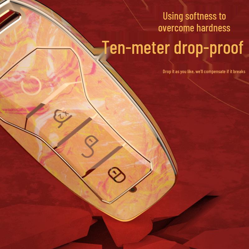 Guochao BYD TPU Schlüsselhülle für Tang Song Pro/Qin Plus/Yuan/Song Max/F3S7