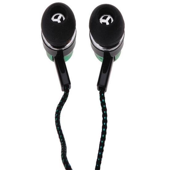 Portable Universal 3.5mm Braided Heavy Bass In-Ear Wired Earphone for Phone
