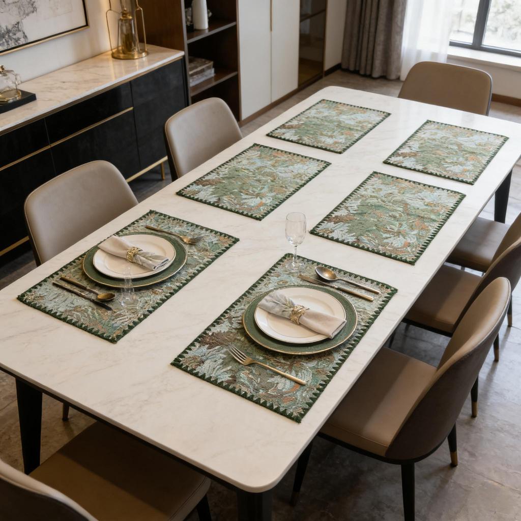 Cotton Linen Washable Table Pads 12x18 Inch Dining Room Kitchen Home Restaurant Decor Placemats