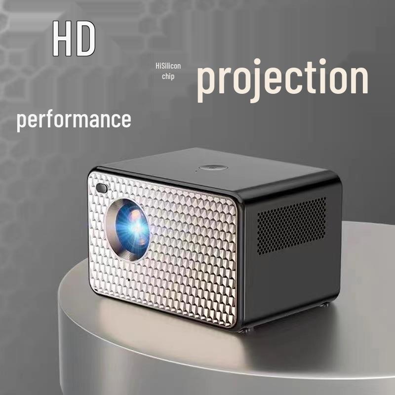 

Germany 2026 P6 Smart WiFi Projector for Home & Office: HD Android Projection on White Walls XDR Quality/Voice Version чорний