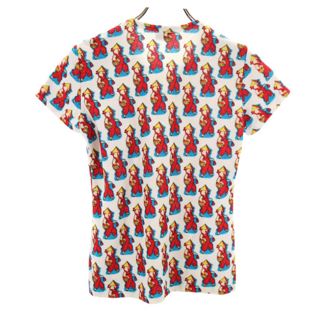 OZONE ROCKS made in Japan Pig Pattern French sleeve Cut white Women Used