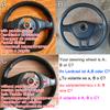 CARDAK Handgenähtes Schwarzes Leder Wildleder Lenkradbezug für Volkswagen VW Golf 7 Mk7 Neuer Polo Jetta Passat B8