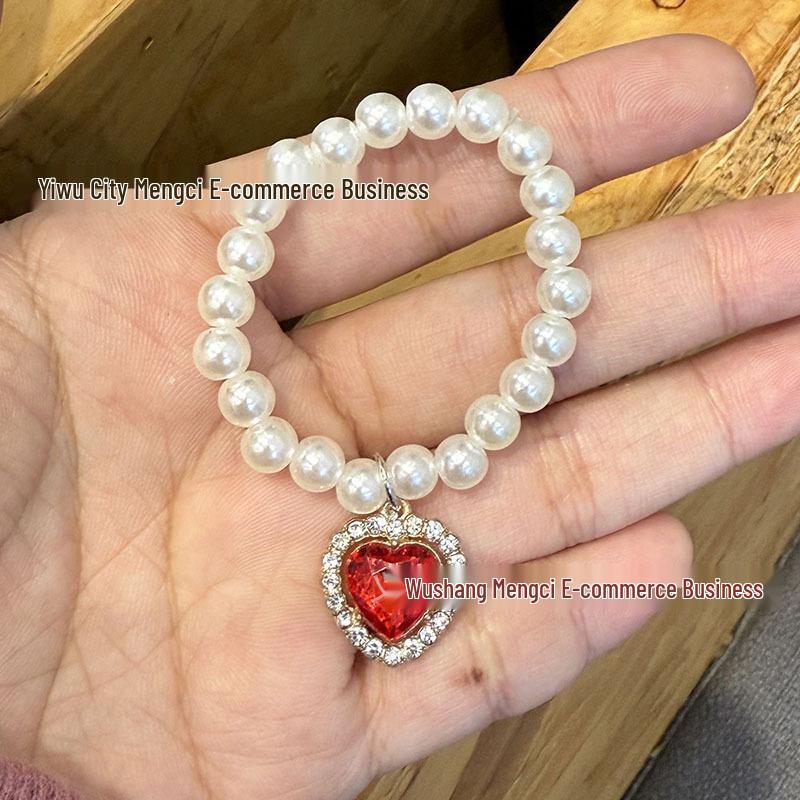 2025 French Retro Double-Layer Pearl Labubu Sherry Mai Pendant Necklace for Women