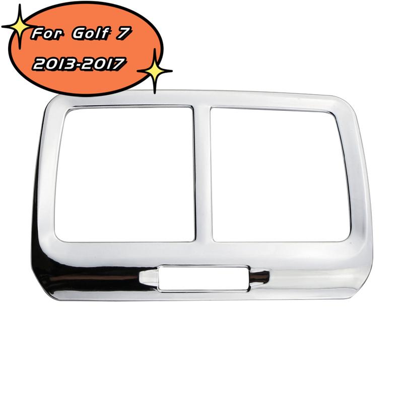ABS/Steel Car Rear A/C Air Vent Outlet Cover Frame Sticker Trim for Volkswagen VW Golf 7 7.5 MK7 MK7.5 2013 - 2019 Accessories