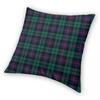 Clan Denholm Tartan Square Pillowcase Polyester Linen Velvet Pattern Zip Decor Throw Pillow Case Home Cushion Cover