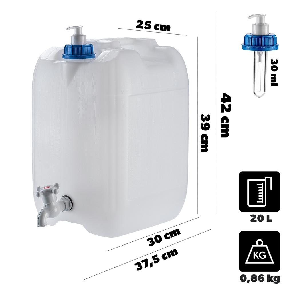 KADAX Water Canister Washbasin Container Canister Soap Dispenser Liquids 20L With Tap