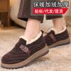 Winter thick-soled velvet cotton shoes women's teddy velvet buckle lazy gouging shoes thickened plush inner warm shoes