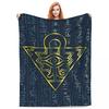 Anime Yu Gi Oh Card Blankets Blue Eyes White Dragon Cartoon Plush Novelty Soft Throw Blankets for Home Restaurant Spring Autumn