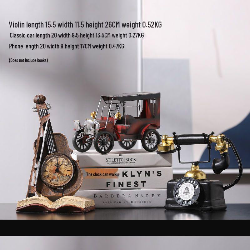 European Retro Telephone Ornament for Living Room, Wine Cabinet, TV Cabinet, or Office Display.
