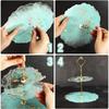 Crown Handle Cupcake Display Holder 2 Tiers 3 Tier Tiered Fruit Plate  Cake Stand Assembly