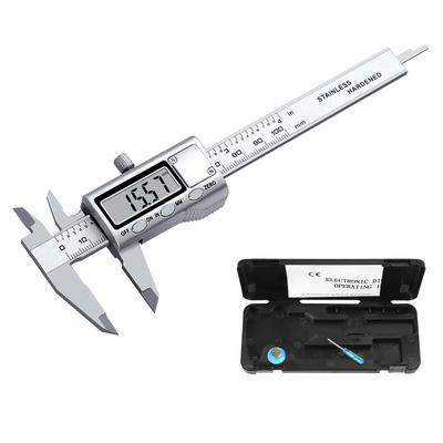Neoteck 100mm Stainless Steel Digital Caliper with Large LCD Zero Reset Inner and Outer Step and Depth and Storage Case Display, Function, Diameter,