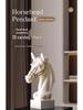Pre-owned Resin Horse Head Figurine for Elegant Home or Office Display
