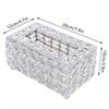 Sparkly Crystal Square Bead Tissue Box Light Luxury Napkin Box Paper Towel Storage Box  Living Room
