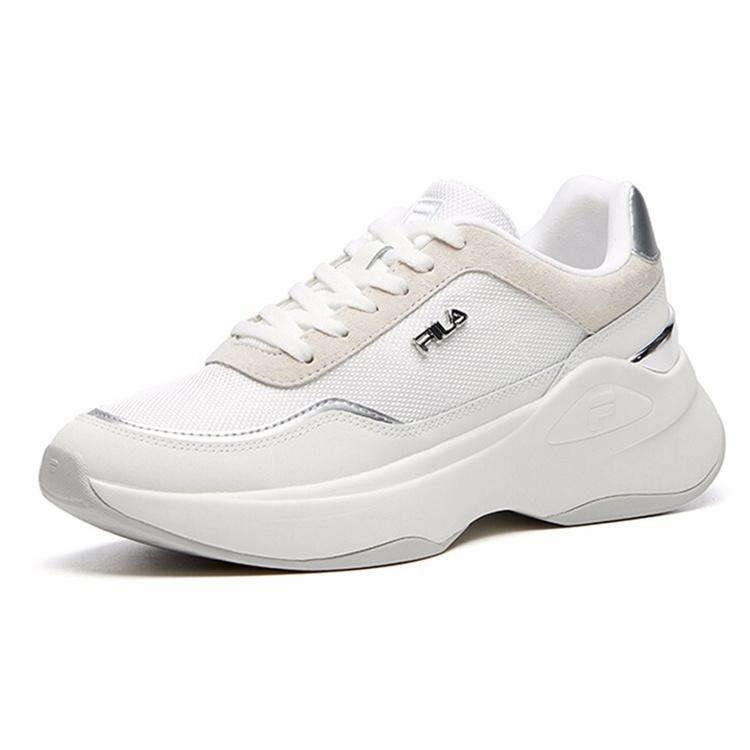 Fila Textile, Synthetic Leather Low Top Running Shoes Women's Bright White F12W114208FWM
