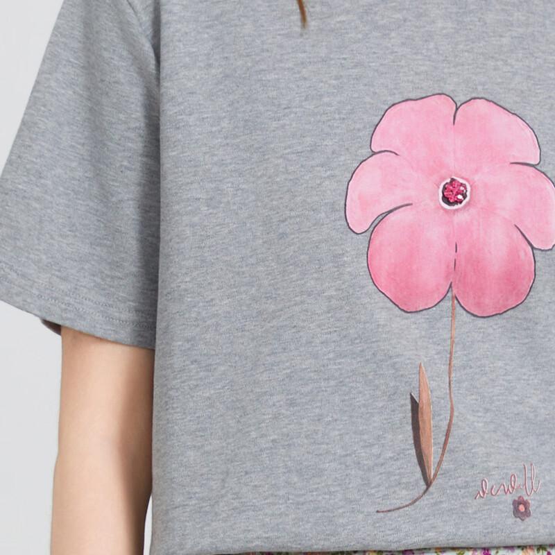Shetu Floral Print T-Shirt & Skirt Set