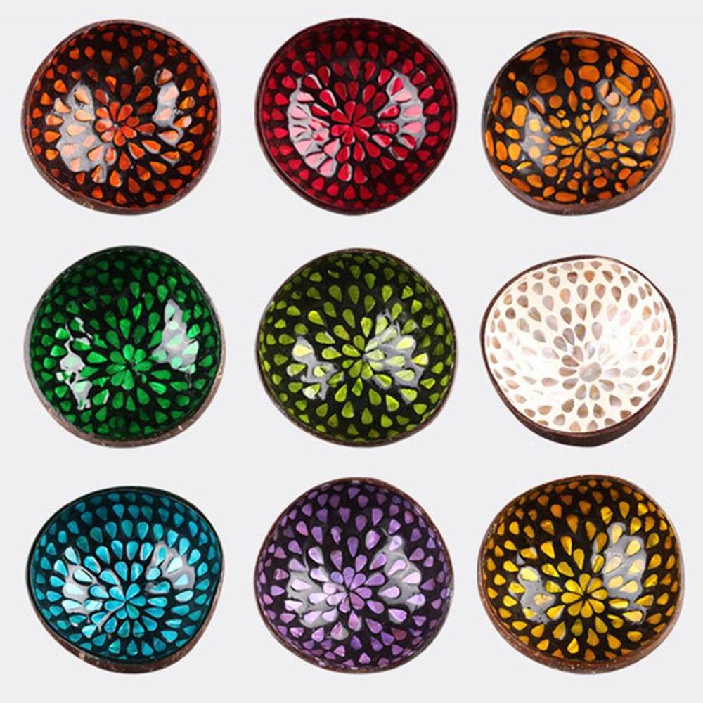 Creative Naturale De Nucă De Cocos Shell Bowl Colorat