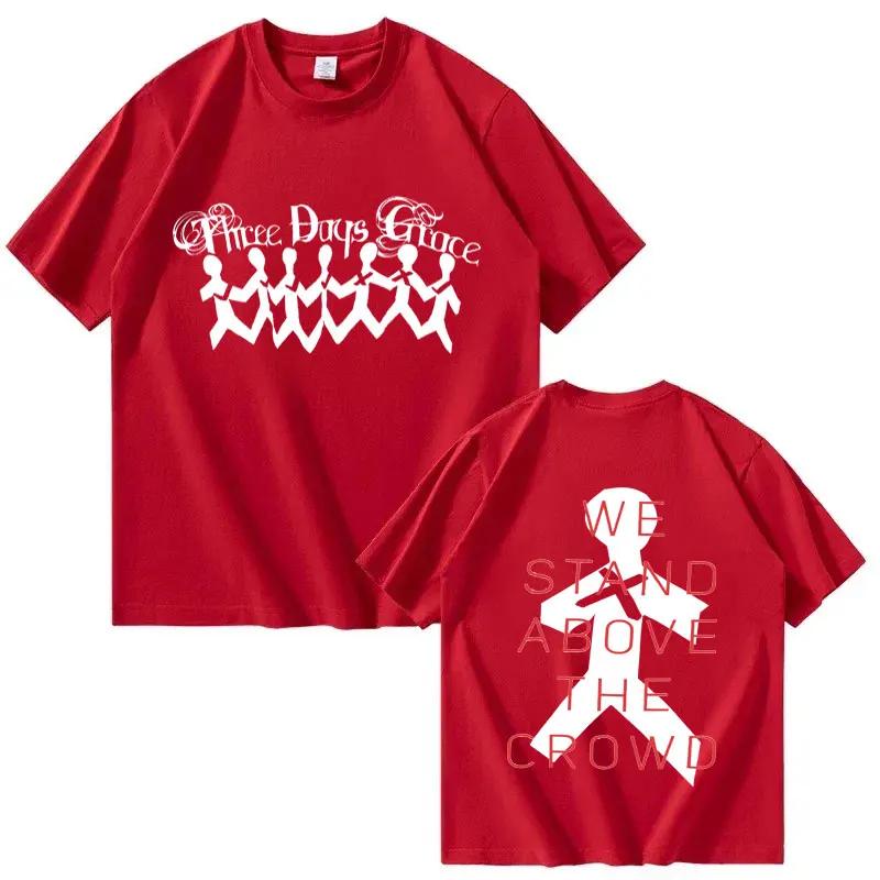 Alternative Metal THREE DAYS GRACE New Album Poster Graphic Print Tees Unisex Unisex Fashion Summer Cotton Oversized Casual Tshirts