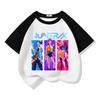 Cool Kpop Hunter Girl Group Pattern Print T Shirt Casual Sports Short-Sleeve T-Shirt  Leisure and Versatile