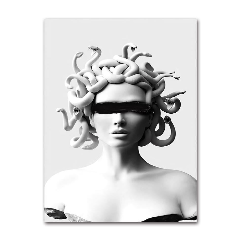 Poster Artistico Medusa di Smeraldo Creature Mitologiche Stampe per Pareti Pittura su Tela Mitologia Greca Moderna per Galleria Decorazioni per la Casa