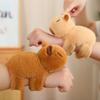 Süßer Capybara Sexring-Puppe, Plüschtier-Puppe, kleines Capybara-Armband, Klatschkreise, Kinder-Kuscheltuchpuppen