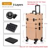 Multi-layer Trolley Box Large Capacity Cosmetic Case Trolley Portable Eyelash Nail Art and Tattoo Embroidery Toolbox